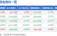 股票行情快报:氯碱化工(600618)9月5日主力资金净买入372.72万元