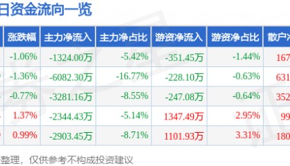 股票行情快报：汉王科技（002362）8月21日主力资金净卖出1324.00万元